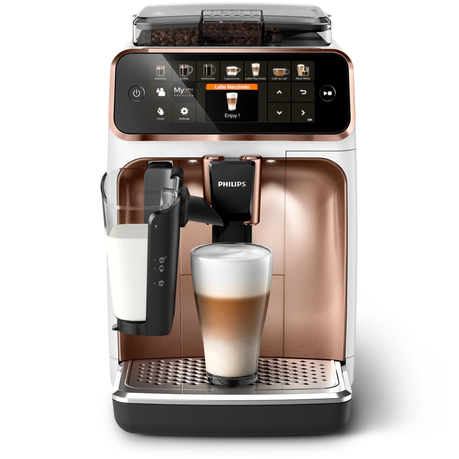 Philips EP5443/70R1 - Volautomatische Espressomachine - 1.8L - Zwart/Bruin/Wit