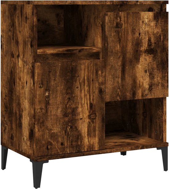 vidaXL Dressoir 60x35x70 cm bewerkt hout gerookt eikenkleurig