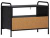 Syfax Zwart eiken Tv-meubel 67,5 x 33 x 50 cm Bewerkt hout