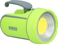 Kinzo Zaklamp COB 3W - 300 Lumen - 200M Bereik - Rubberen behuizing - Geel