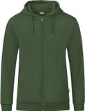 Jako Organic Jas Met Kap Dames - Olijf | Maat: 40
