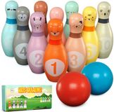 Pink Papaya Kids Bowling Animal, 12-delig kinderbowling