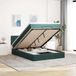 Maison Exclusive - Cadre de lit ottoman avec matelas, vert foncé, 140x190 cm, velours