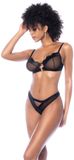 Mapalé Sexy Rock Star - Ensemble trois pièces - S/M - Brillant - Noir