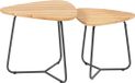 4 Seasons Outdoor Verdi set van 2 teak driehoekige salontafels