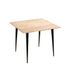 HAKU Bijzettafel massief hout acacia metaal zwarte salontafel sofatafel - Maat: B 55 cm x H 46 cm x D 55 cm, Stijl: Modern