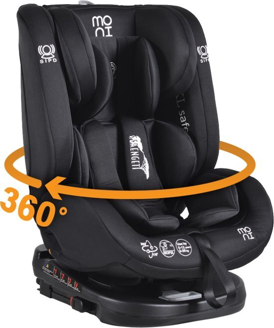 Cangaroo Serengeti Black Isofix 360º 0-36 kg Autostoel