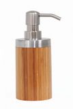 MSV Bambou Zeepdispenser – Zeephouder en Lotion Dispenser voor Badkamer Accessoires en Keuken – Bamboe Stijl