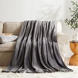 KMUSET Fleece deken Twin Size Donkergrijs