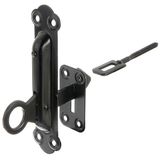 Alberts 864187 luikvastzetter | bevestiging met plaat | zwart | 150 x 38 mm | Set van 10