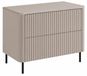 3xE living Armoire de salle de bain 80, couleur cachemire, finition lisse, pieds noirs, dimensions : 80,8 x 44,2 x 65 cm