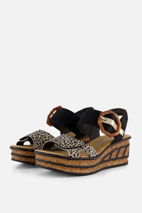 Rieker Sandalen F1/2 Leest Zwart Synthetisch - Maat 40