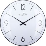 NeXtime Atoomklok wit - 35cm - Radiogestuurd - Wandklok