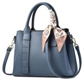 Sac à main pour femme avec bandoulière - Polyuréthane - Bleu