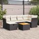Maison Exclusive - Ensemble de meubles de jardin 7 pièces avec canapé et coussins, noir, en polyrotin