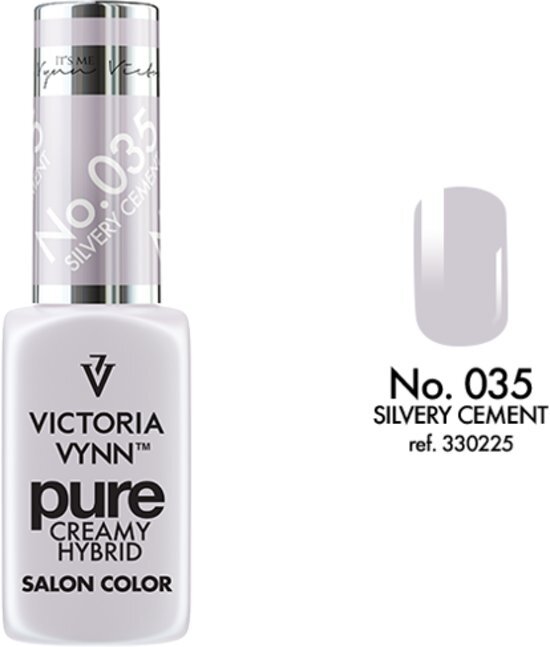 VICTORIA VYNNâ„¢ Gel Nagellak - Gel Polish - Pure Creamy Hybrid - 8 ml - Silvery Cement - 035 - Grijs