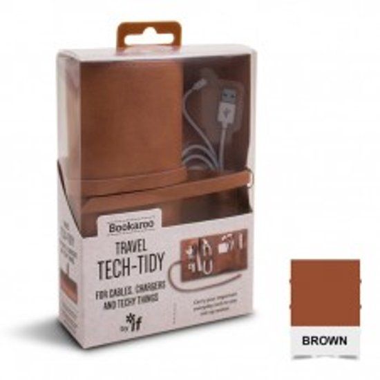 Bookaroo Travel Tech-tidy - Brown