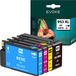 Evoke Encre Compatible pour HP 953XL (3HZ52AE) 4X CMJN - Noir, Cyan, Magenta, Jaune (131ml, 8830 pages) pour OfficeJet Pro 7700-8730 Series