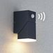 Lindby LED wandlamp Sally, 15 cm, anthracite, IP54, sensor