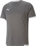 Puma Teamliga Shirt Korte Mouw Kinderen - Grijs / Wit | Maat: 152