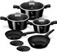BerlingerHaus Serviesset met titaniumcoating, 10-delig, Black Vantage Collection