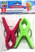 Jedermann Handdoekknijpers XL - 2x - groen/roze - kunststof - 12 cm - wasknijpers