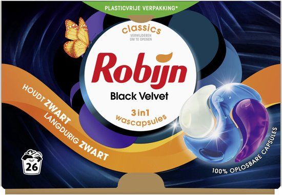 Robijn Wascapsules 3-in-1 Black Velvet - 26 stuks