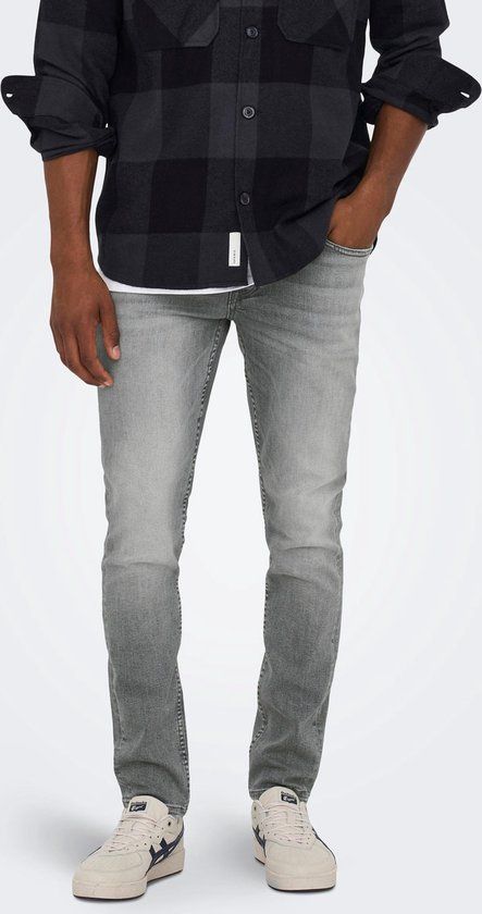 ONLY & SONS ONSLOOM SLIM GREY 3227 Slim Fit Jeans - Grey Denim - Men's W28 X L30