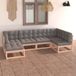 Maison Exclusive - Salon de jardin, 6 pièces, avec coussins, en pin massif