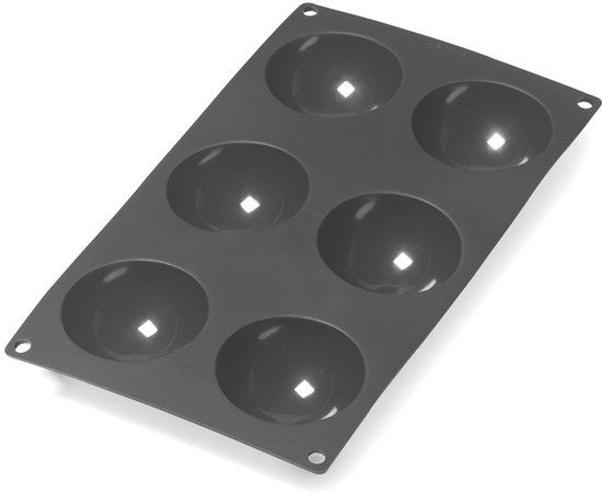 Lékué Bakvorm - 6 Halve Bollen - Siliconen - Black