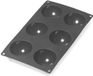 Lékué Bakvorm - 6 Halve Bollen - Siliconen - Black