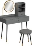 Vicco Mirela Kaptafel set met kruk – 90 cm met LED-spiegel en kruk Grijs