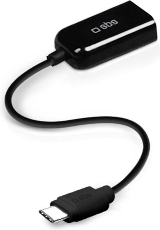 Sbs Adapter USB naar USB Type-C 15cm Zwart
