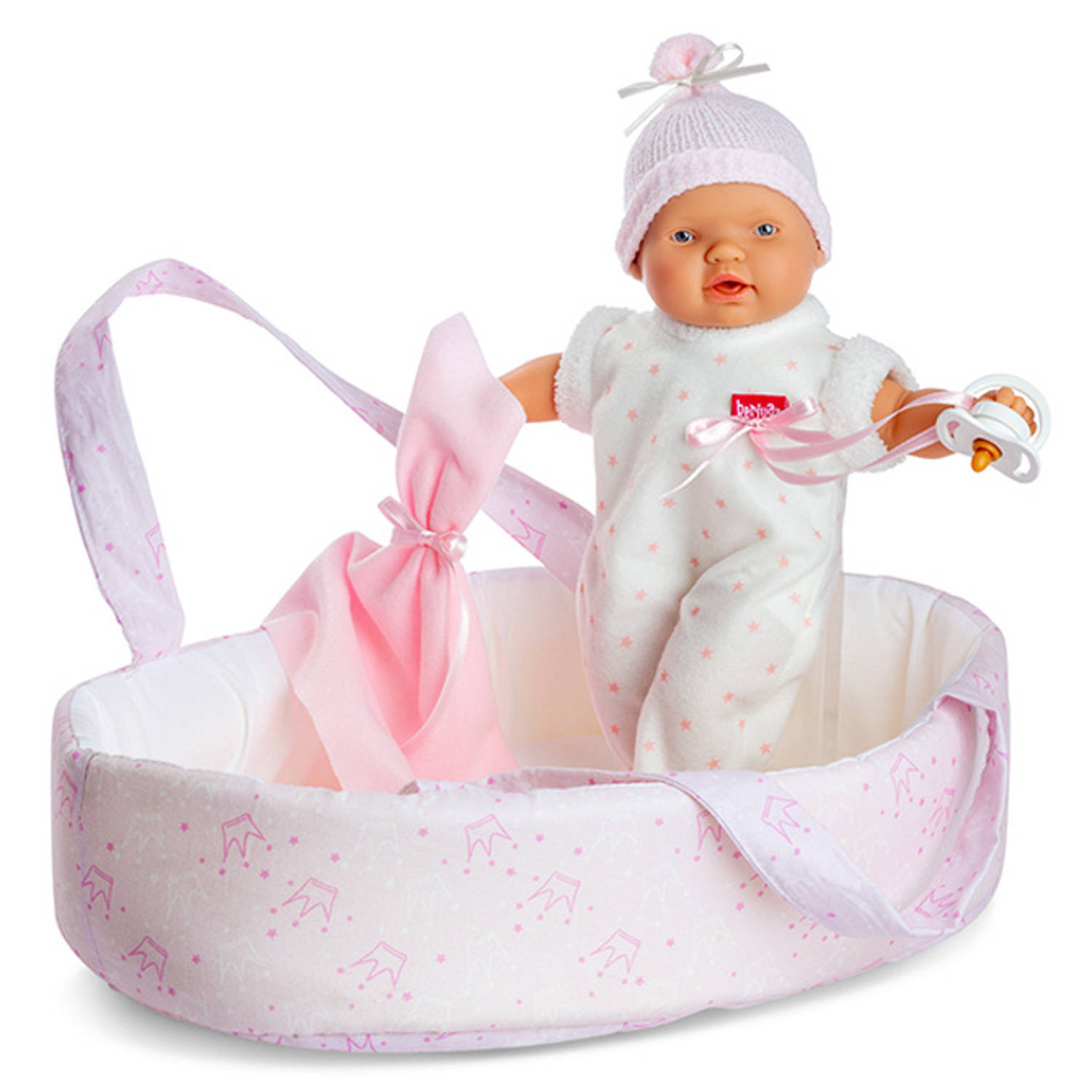 Berjuan Babypop Met Accessoires Junior 28 Cm Roze 6-delig