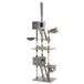 vidaXL Chat poteau griffoir avec poteaux griffoirs en sisal 230-260 cm gris