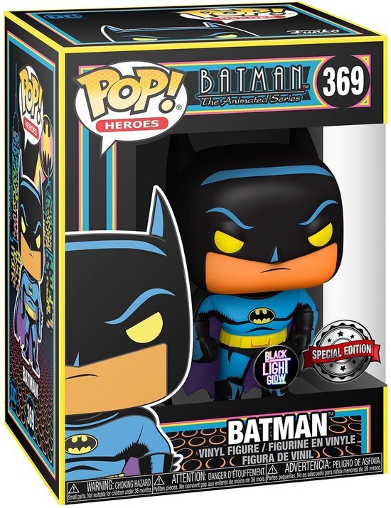 Funko Pop Heroes: Batman The Animated Series - Batman 369 Special Edition Black Light Glow