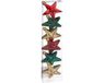 Set Bol Kerstversiering, plastic sterren, 6 stuks, veelkleurig, 3 cm diameter