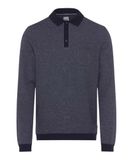 Brax Modern Fit Poloshirt lange mouw donkerblauw, Effen