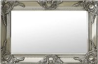 vidaXL Wandspiegel barok stijl 60x40 cm zilverkleurig
