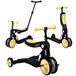 Looping SCOOTIZZ Evolutieve loopfiets 5-in-1 / driewieler voor baby's/kinderstep | met duwstang, geel