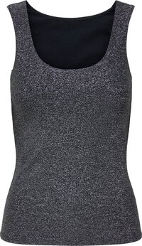 Only Onlea Glitter 2-Ways Top - Women's Size L - Grey