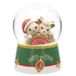 THUN, Boule de Neige Robin met Teddy en Rendier Robin met regenboog van hars, keramiek en glas, grote versie, kerstwensen, 10 cm