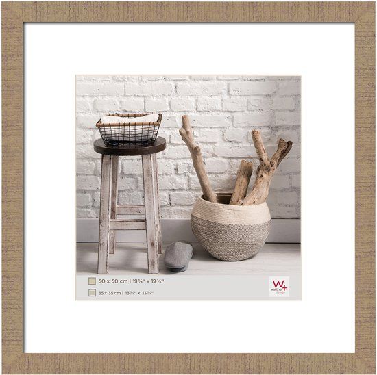 Walther Home - Houten lijst - Fotoformaat 50x50 cm - Beige Bruin