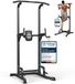 Power tower - Station de dips - 9 niveaux de hauteur - 10-en-1 - Dossier réglable - Charge maximale 180 kg