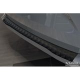 Mat zwarte aluminium achterbumperbescherming compatibel met Ford Tourneo Custom II (V710) 2023- 'Riffled Plate'