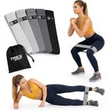 Trex Sport TX-038PBA - Mini Weerstandsbanden - 5 stuks - 380×80 mm - Met etui - Weerstand 5-30 kg