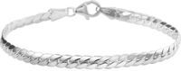 The Jewelry Collection Armband Gourmet Bol 4,5 mm - Zilver