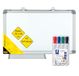 Idena 90885 - Whiteboard met pennenbakje, ca. 40 x 30 cm, incl. 4 STAEDTLER Lumocolor whiteboard markers met ronde punt ca. 2 mm lijndikte
