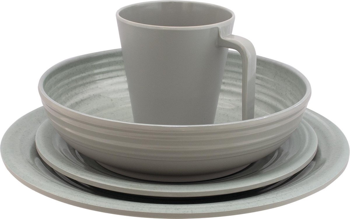 EuroTrail Tafelservies Altea Anti-slip Melamine Beige 16-delig