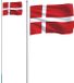 vidaXL Deense vlag met mast, 6,08 meter, aluminium